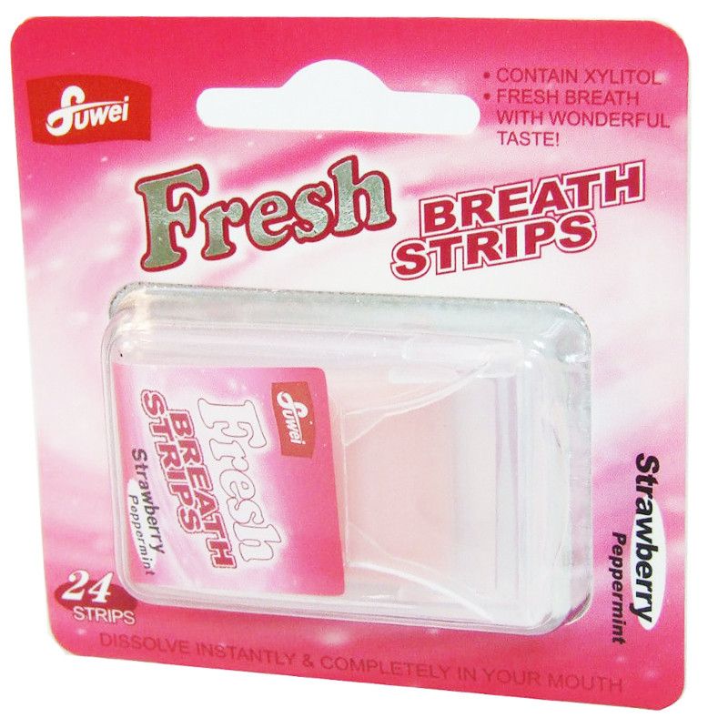 Fuwei Fresh Breath Strips Strawberry - 24 Strips - Catchme.lk