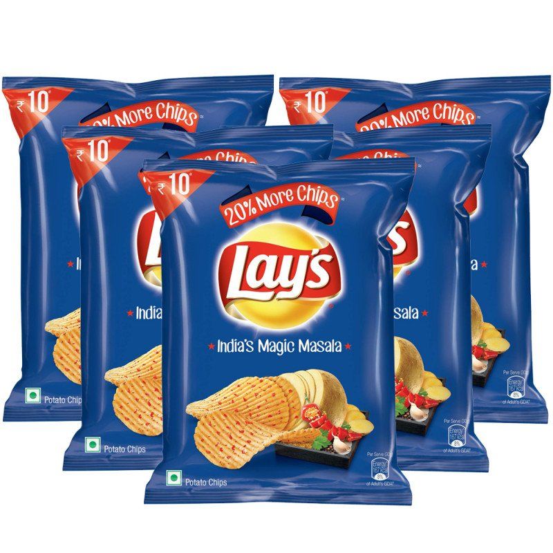 Lays Potato Chips Indias Magic Masala 27g X5 Catchmelk