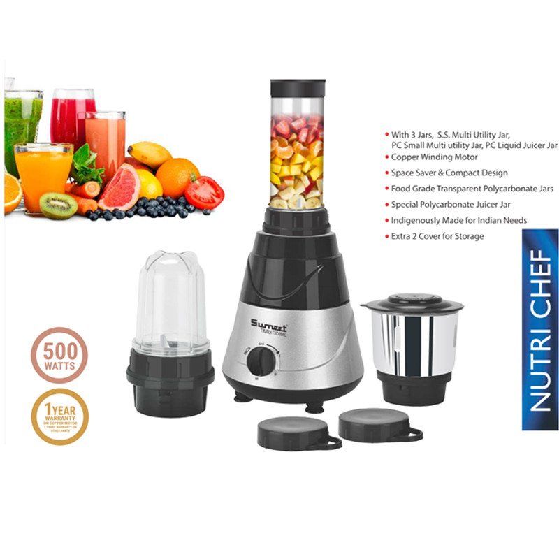 Sumeet NutriChef Mixer Grinder 500W Catchme lk