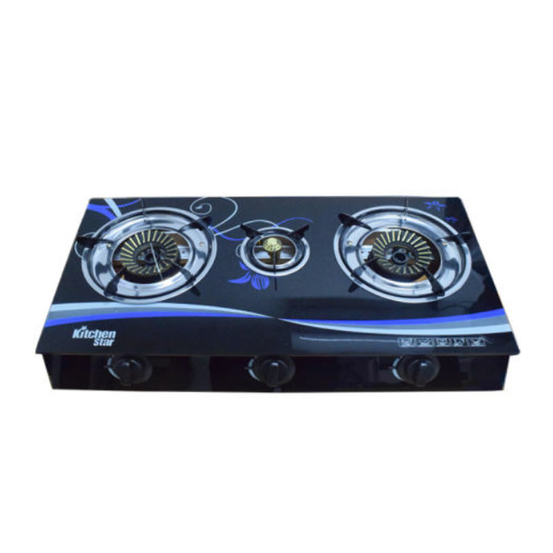 Kitchen Star Glass Top 03 Burner Gas Cooker KT361 Catchme.lk