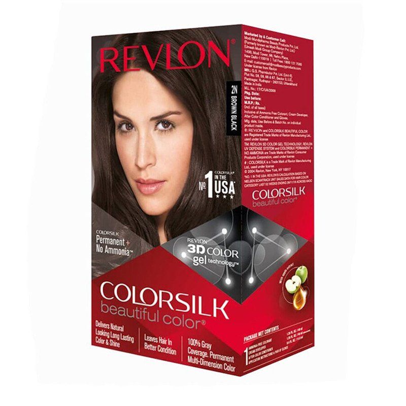 Revlon 2N Brown Black Permanent Hair Color Gel With Keratin - Catchme.lk