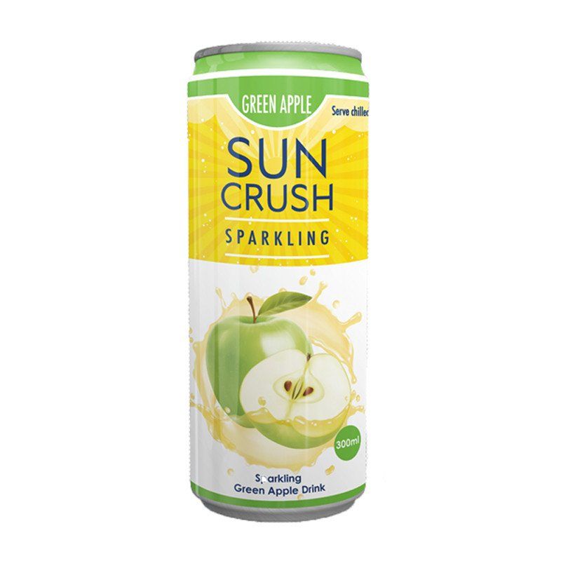Sun Crush Sparkling Green Apple Drink 250ml Catchme.lk