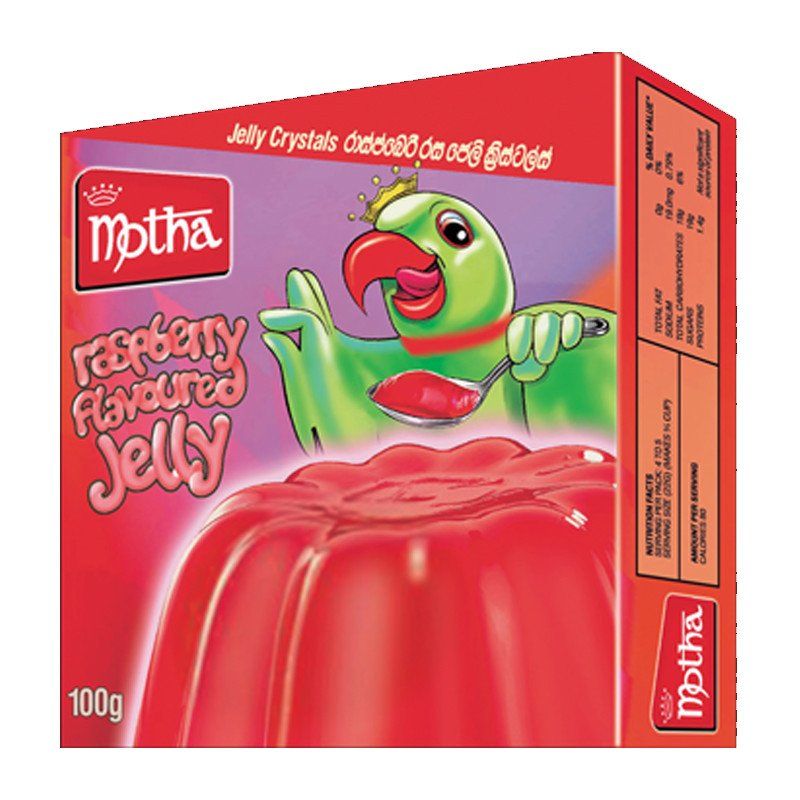 Motha Raspberry Flavoured Jelly Crystals 100g Catchme lk Motha Raspberry Flavoured Jelly Crystals 100g Catchme lk