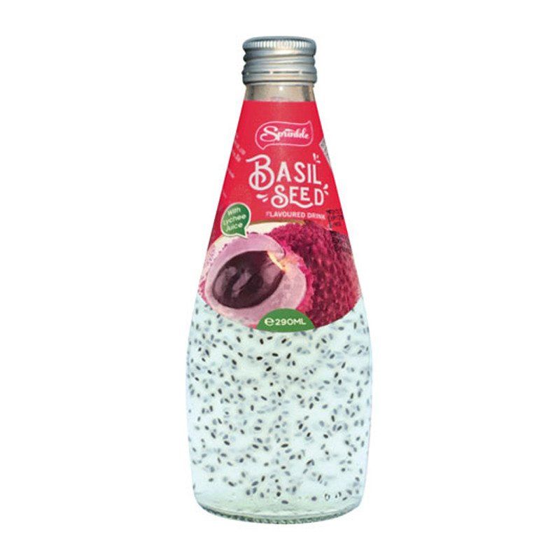 Sprinkle Basil Seed Drink Lychee Flavor 290ml - Catchme.lk