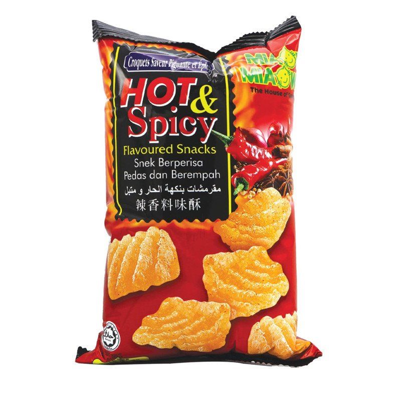 Miaow Miaow Hot & Spicy Flavoured Snacks 60g - Catchme.lk