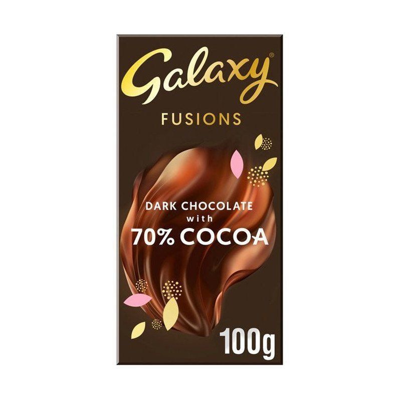 Galaxy fusion dark chocolate with 70 cocoa 100g catchme lk