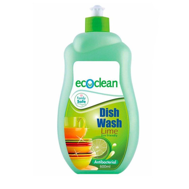 Eco Clean Antibacterial Dish Wash Lime 600ml Catchme.lk