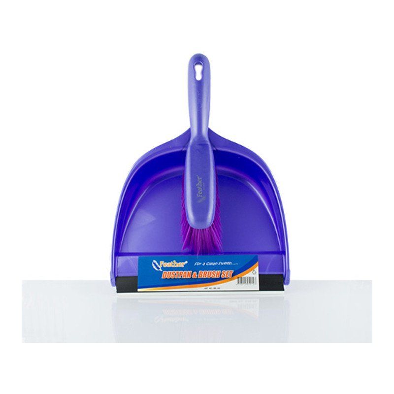Feather Dust Pan with Brush BR169 Orchid Catchme.lk