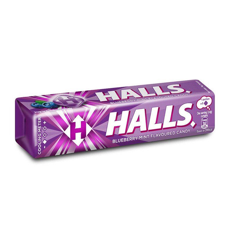 Halls Stick Blueberry Mint Flavored Candy 34g Catchme.lk