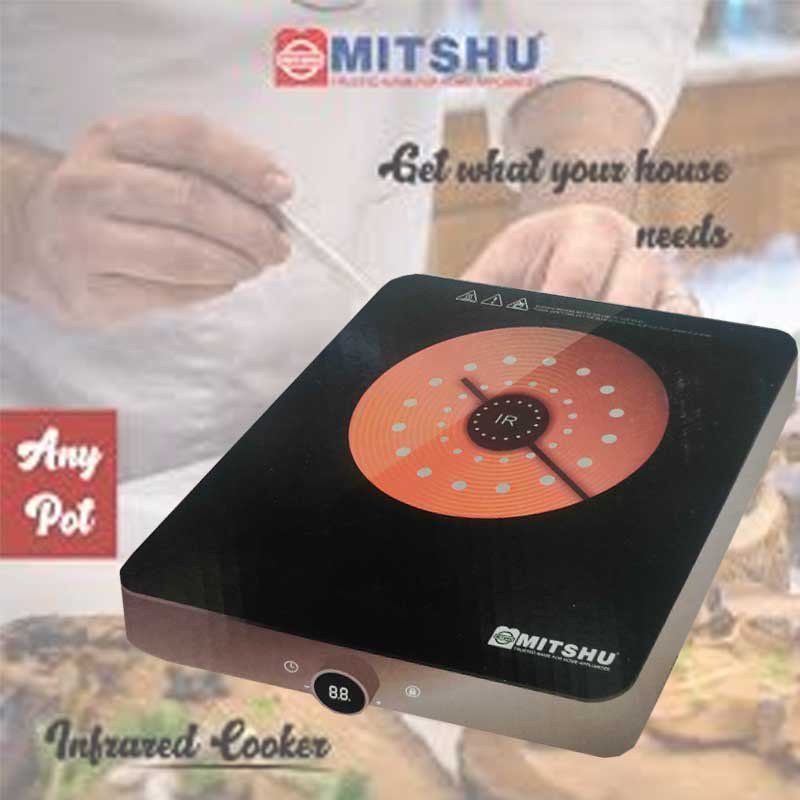 MITSHU Infrared Cooker Any Pot 2000W Touch & Knob Control MIC808