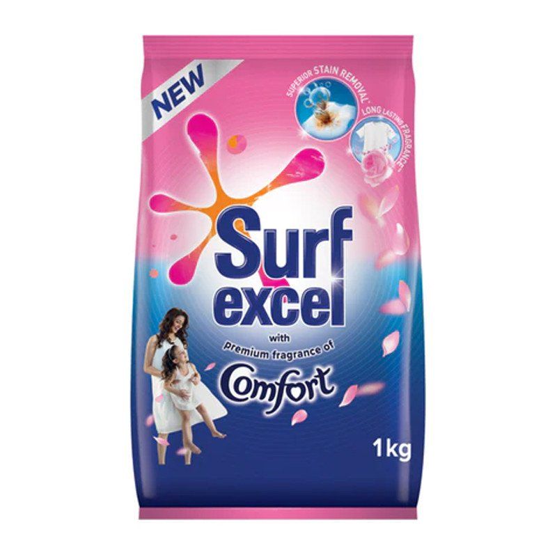 Surf Excel with Premium Fragrance of Comfort Detergent Powder 1kg ...