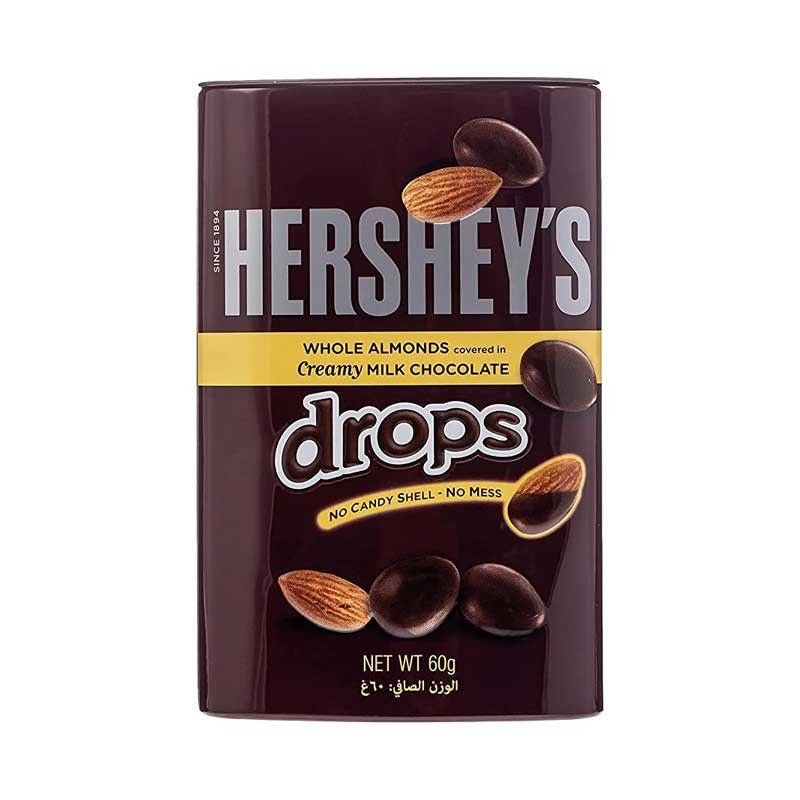 Hershey's Whole Almonds Covered in Creamy Milk Chocolate Drops 60g