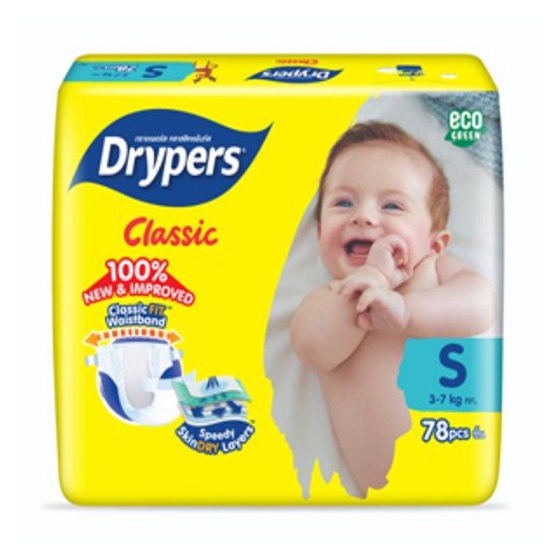 Drypers Classic Dry Family Pack (S) 78 PCS - Catchme.lk