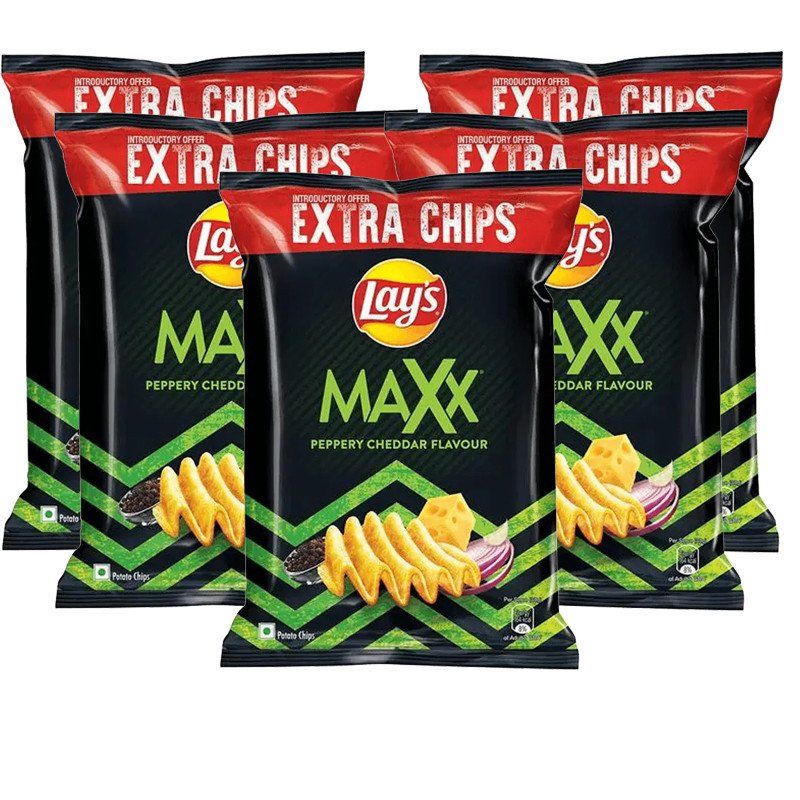 Lay's Maxx Peppery Cheddar Flavour 22.5g x 5 - Catchme.lk