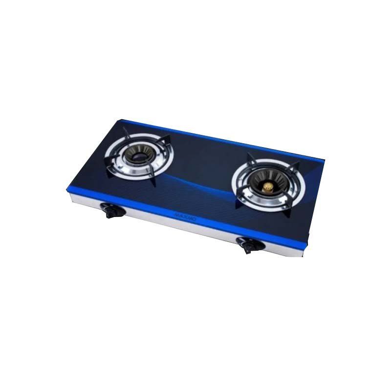 Maxmo 2 Burner Glass Top Gas Cookers (Blue) GCO81662 Catchme.lk