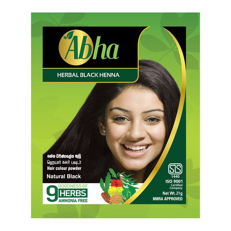 Godrej Abha Herbal Black Henna Hair Color Powder 10g Catchmelk