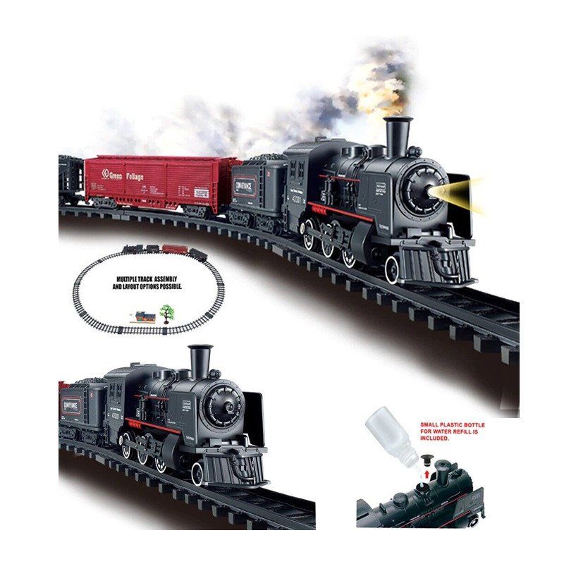 Rail King Battery Operated Railway Classical Freight Train Toy For Kids