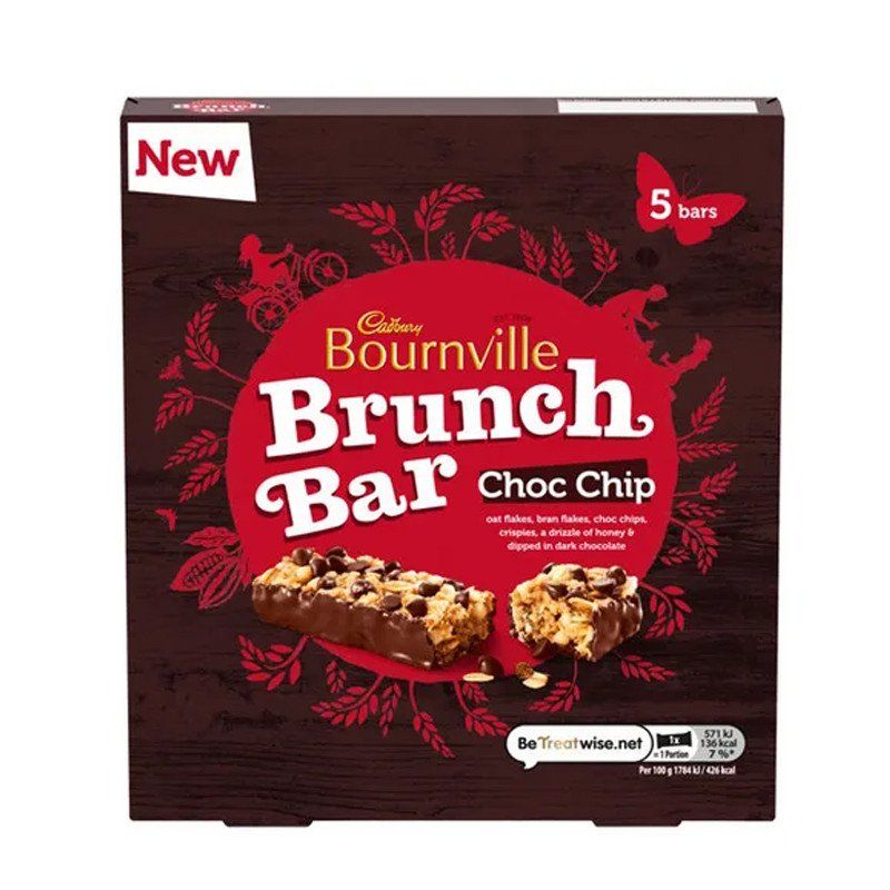 Cadbury Bournville Brunch Bar Choc Chip 5 Pack Catchme.lk