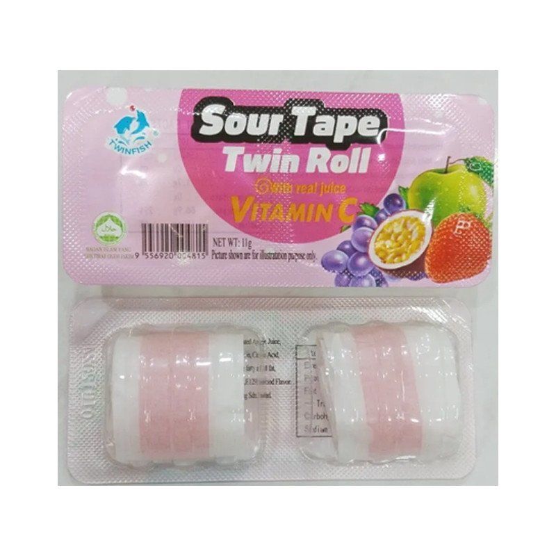 Sour Tape Twin Roll With Real Juice Vitamin C 11g Catchme.lk