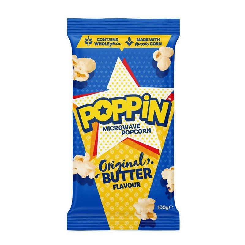 Poppin Microwave Popcorn Butter Flavor 100g Catchme.lk
