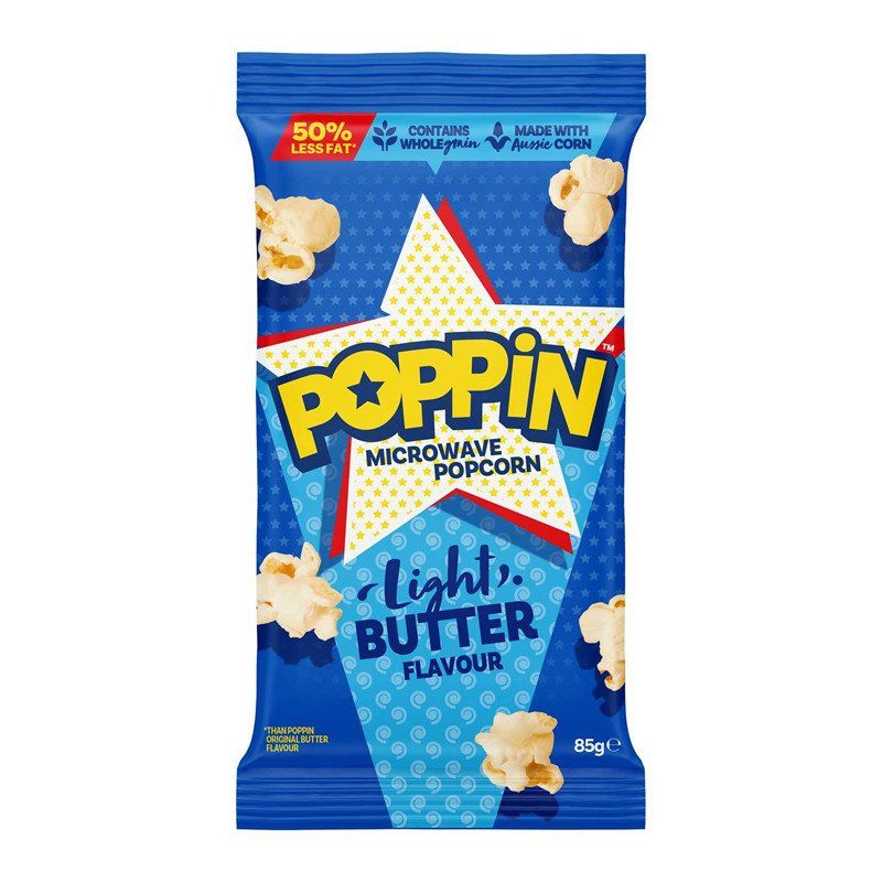 Poppin Microwave Popcorn Light Butter Flavor 85g Catchme.lk