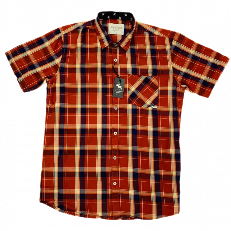 Abercrombie & Fitch Mens Chex Shirt (Short Sleeve) - Catchme.lk