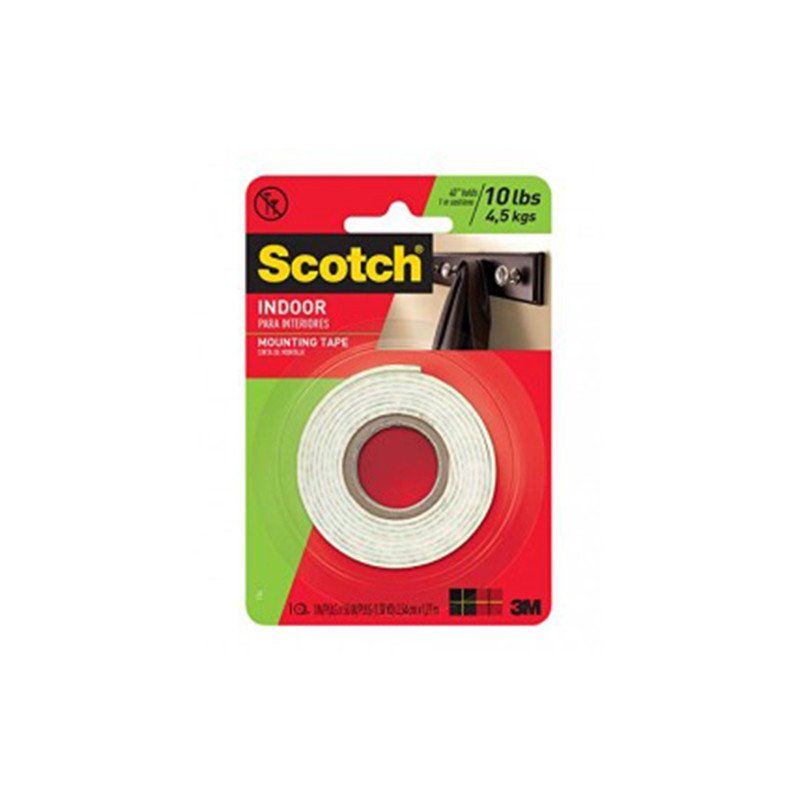 3M™ Scotch® Heavy Duty Foam Mounting Tape 114, 25.4mm x 1.27m Roll ...