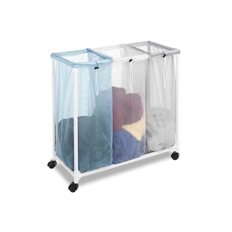 Triple Laundry Sorter with Wheels - Catchme.lk