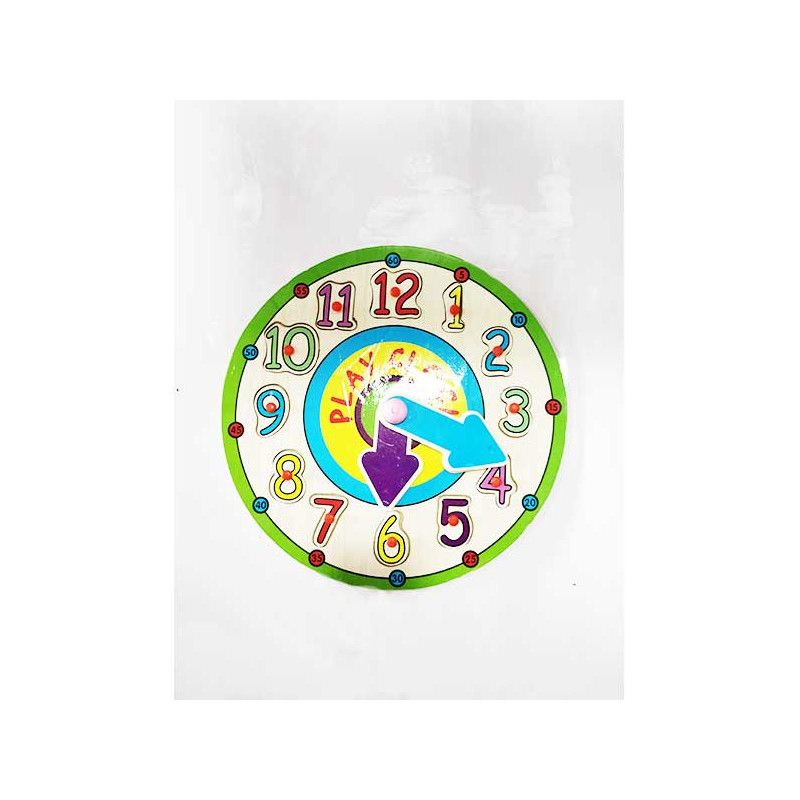 Wooden Play Clock For Kids Catchme.lk